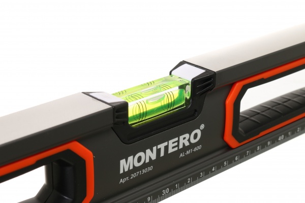Уровень 60 см Montero с ручками магнитный AL-M1-600