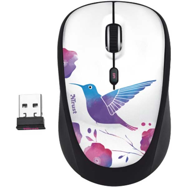 Мышь беспроводная Trust Yvi Wireless Mouse bird