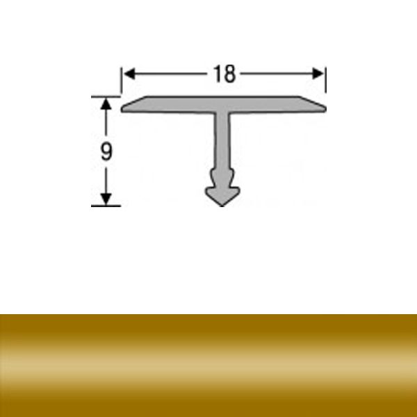 Профиль для плитки алюминиевый ТІS АТ-18 2.7 м золото