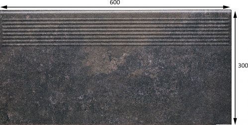 Клинкерная плитка Marsala antracite stopnica prosta 30x60 Ceramika Paradyz