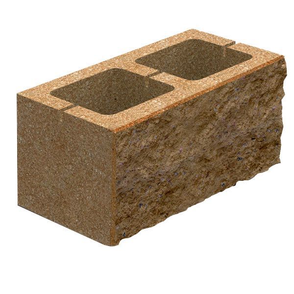 Блок бетонный Квадра 400x200x200 мм персиковый
