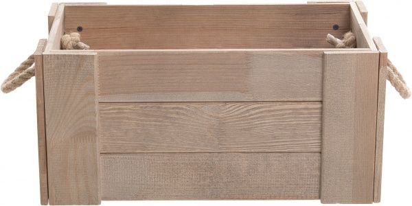 Ящик деревянный  014 с канатовыми ручками 45x25x21 см