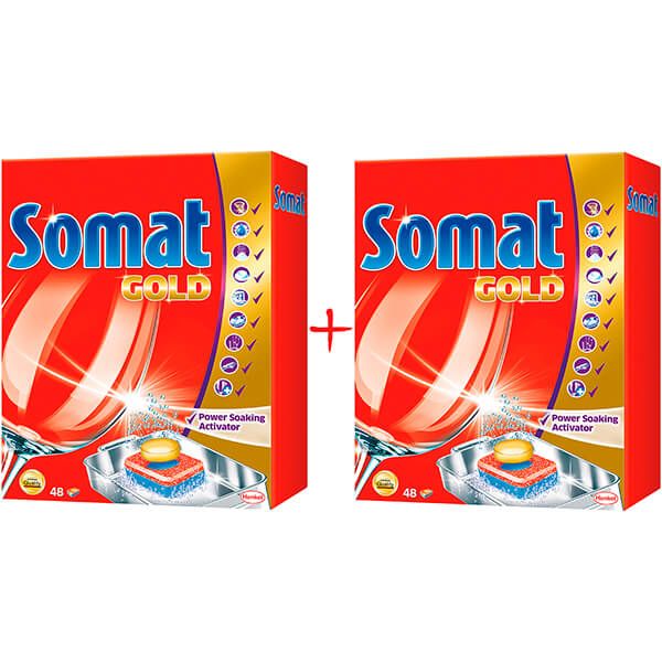 Засіб для посудомийних машин Somat Gold 48 + 48 шт