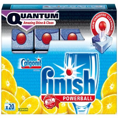 Средство для посудомоечных машин Finish Quantum Lemon 20 шт