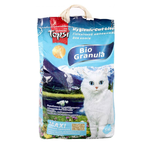 Наполнитель для кошачьего туалета Topsi Биогранула maxi 5 кг