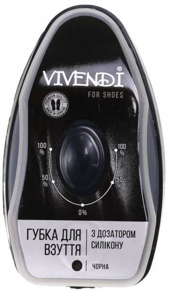 Губка Vivendi с дозатором силикона 6 мл черный