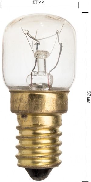 Лампа розжарювання для духовок Osram T26 15 Вт E14 230 В прозора (4050300003108) 
