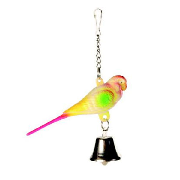 Игрушка Trixie попугайчик с колокольчиком на цепочке 9 см (5309)