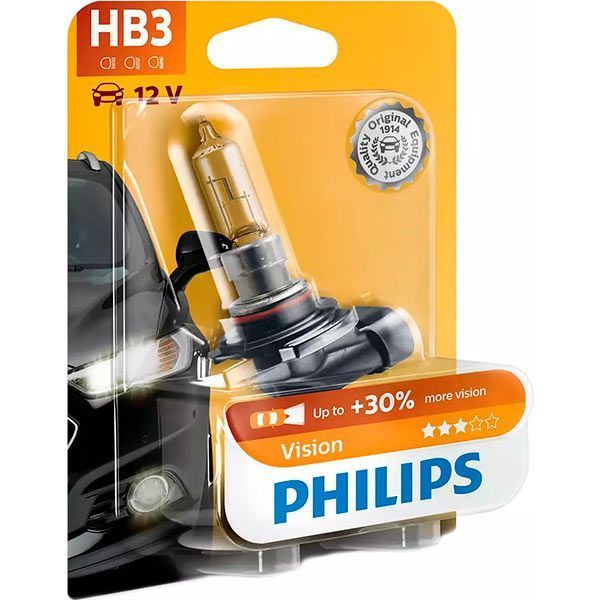 Лампа галогенная Philips Vision (9005PRC1) HB3 P20d 12 В 51 Вт 1 шт