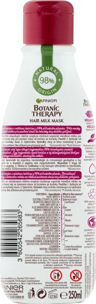 Маска-молочко Garnier Botanic Therapy Касторовое масло для слабых и склонных к выпадению волос 250 мл