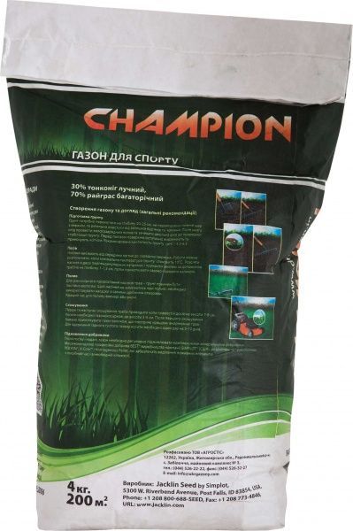 Семена Jacklin Seed газонная трава Champion 4 кг