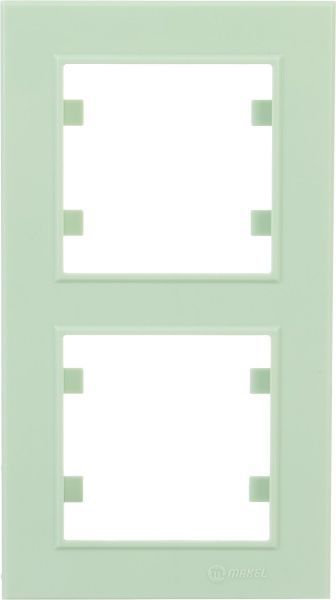 Рамка двухместная Makel Karea вертикальная светло-зеленый