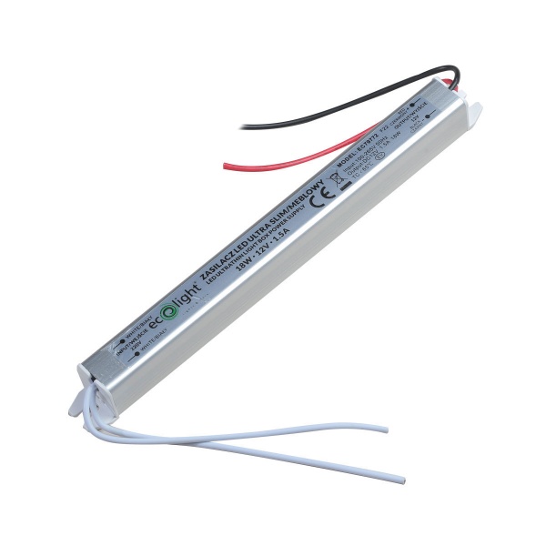 Адаптер для светодиодной ленты Ecolight 12 В 18 Вт IP20 Ultra Slim