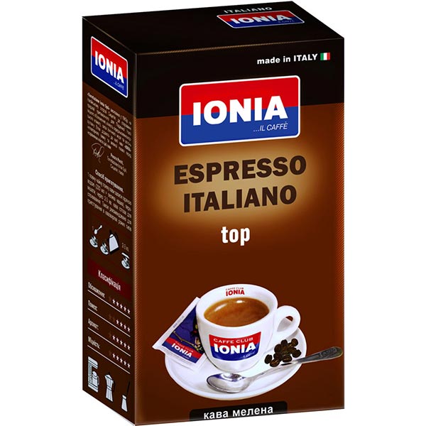 Кофе молотый Ionia Espresso Italiano Top 250 г 8005883111135 