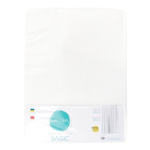 Тюль Basic 300x285 см white 222 Decora textile
