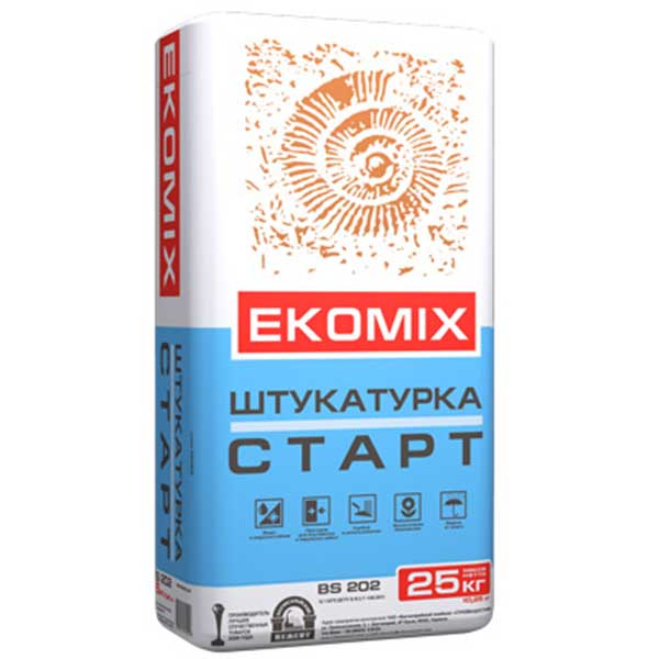 Штукатурка Ekomix Старт BS 202 25 кг