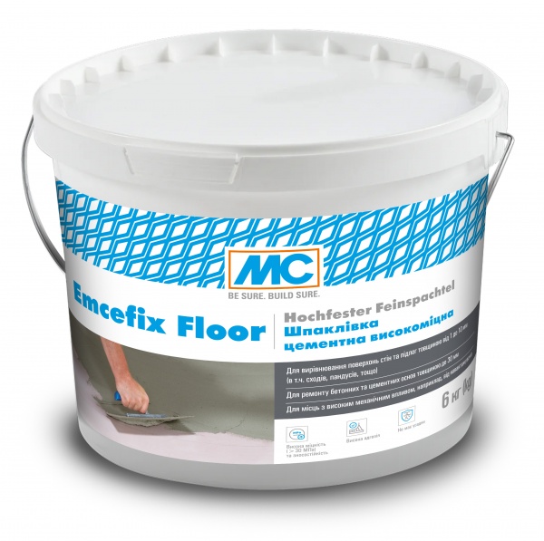 Шпаклевка MC-Bauchemie цементная высокопрочная Emcefix Floor