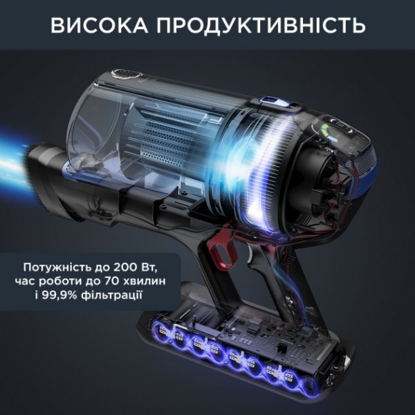 Пылесос аккумуляторный Rowenta RH99C0WO black/blue 