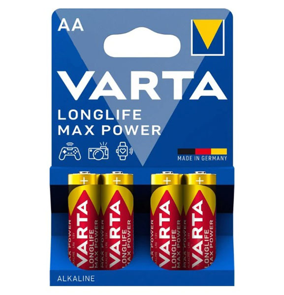Батарейка Varta Longlife Max Power AA (R6, 316) 4 шт. (04706101404) 