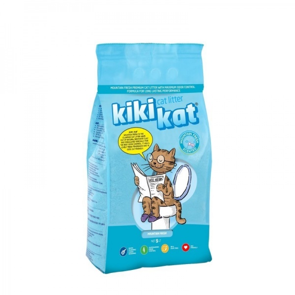 Наполнитель для кошачьего туалета Kikikat Cat Litter свежеть гор, 5л 5 кг 