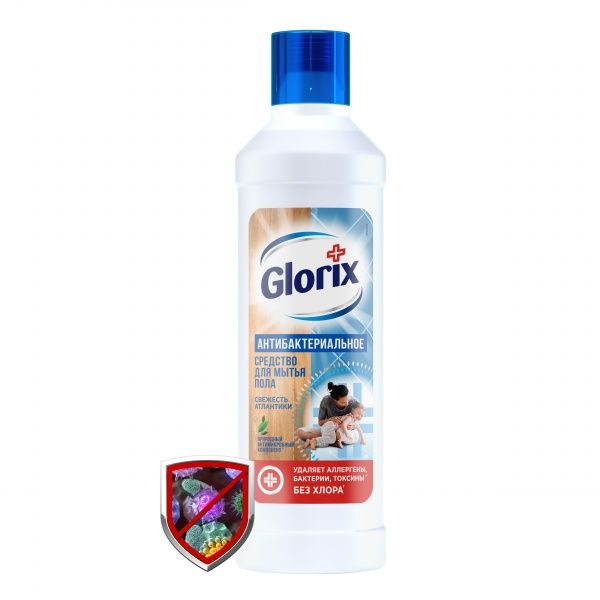 Средство для мытья пола Glorix антибактериальное Свежесть атлантики 1 л