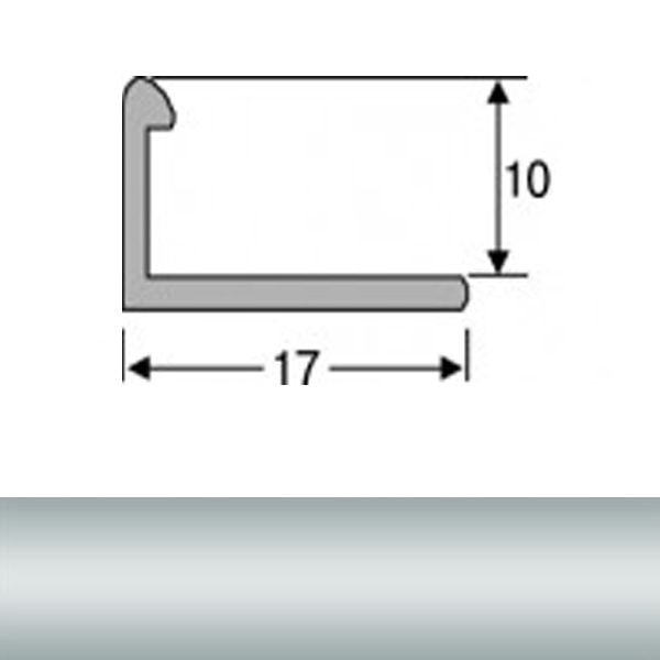 Кутник для плитки TIS алюміній 81,4,AP10S 10 мм 2,7м срібло