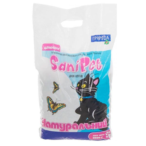 Наповнювач для котячого туалету Природа Sani Pet натуральний 2.5 кг