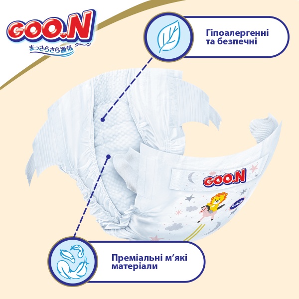 Подгузники Goon Premium Soft для новорожденных до 5 кг (1 (NB) 72 шт.