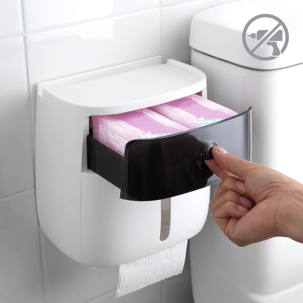 Держатель для туалетной бумаги MVM BP-16 белый/черный