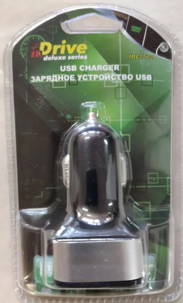 Зарядное устройство — адаптер прикуривателя-USB 2 USB 12/24 IDC-712