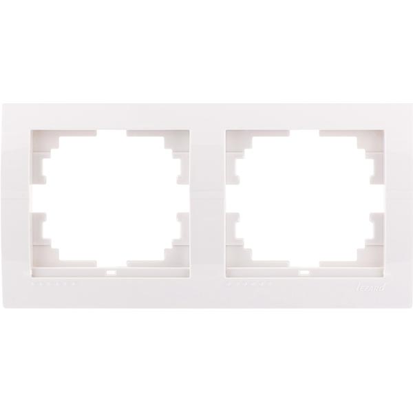 Рамка двухместная Lezard DERIY горизонтальная белый 702-0200-147
