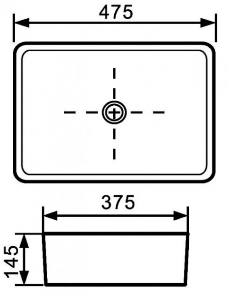 Умывальник Invena Nyks CE-11-001 14,5x47,5x37,5 см
