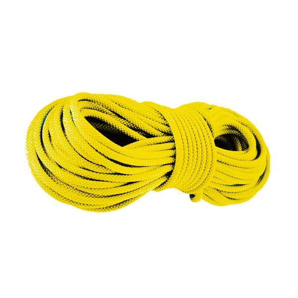 Веревка вязаная 6 мм желтая