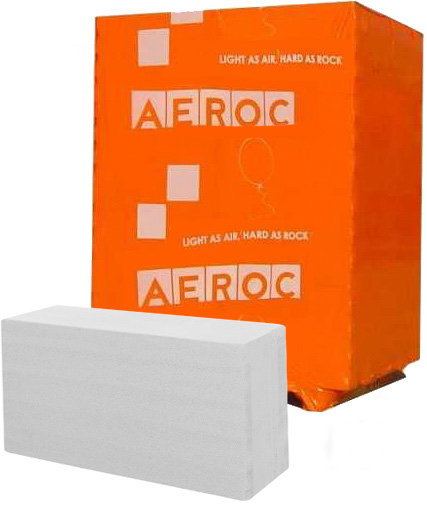 Газобетонный блок Aeroc 600x200x288 мм EcoTerm D-400 гладкий