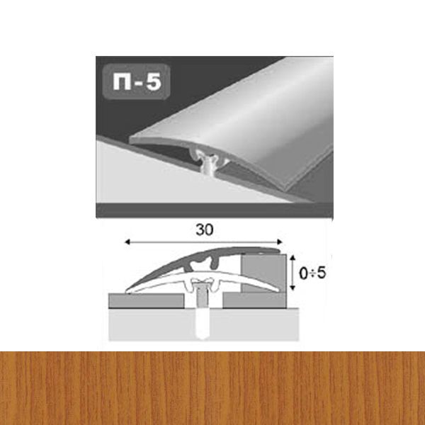 Профіль для підлоги стикоперекриваючий  П5 30x900 мм Вишня