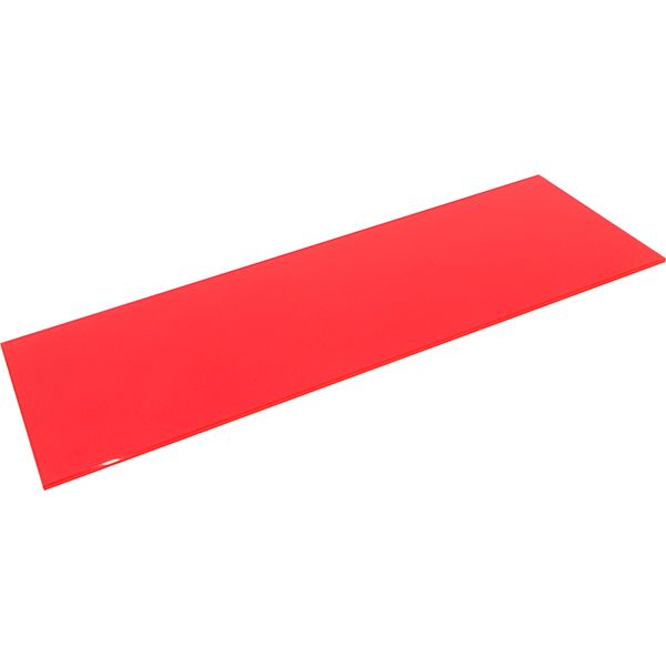Полка стеклянная прямоугольная 600x200 мм красный 