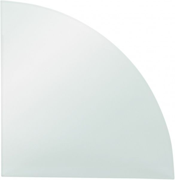 Полка стеклянная МТ радиусная 250x250 мм белый 