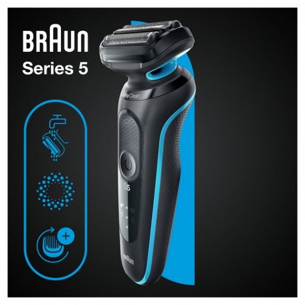 Электробритва Braun Series 5 51-M1000s черный/ мятный (81770268) 