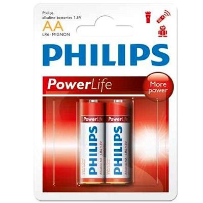 Батарейка Philips PowerLife LR6-P2B 2 шт