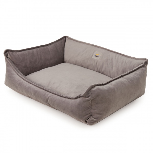 Лежак PETBED Velor Комфорт XL 110x70x27 см темно-серый