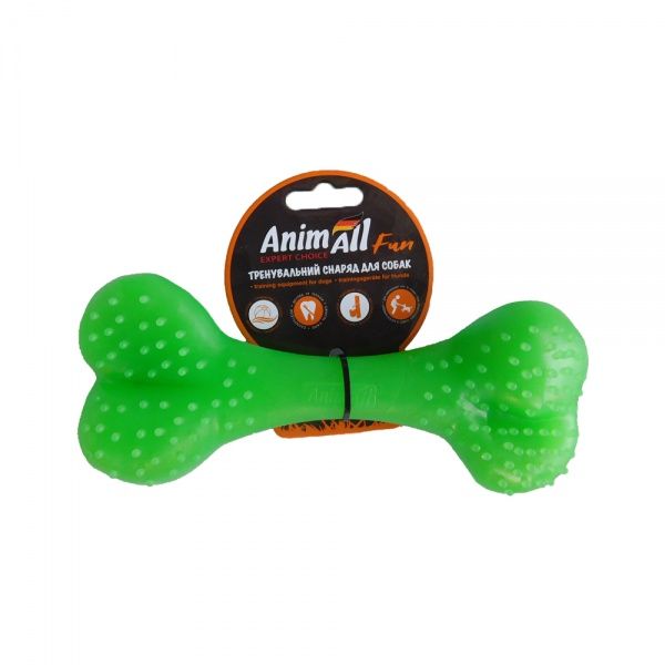 Игрушка для собак AnimAll Кость 25 см зеленая 88130