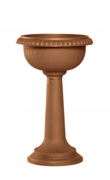 Горшок пластиковый Sanja IPPI Пехар высокий 26 см круглый 6л темно-коричневый 