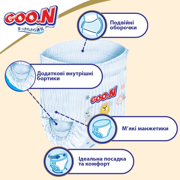 Подгузники-трусики Goon Premium Soft 9-14 кг 4 (L) 44 шт.