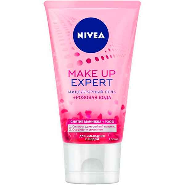 Мицеллярный гель Nivea Make up Еxpert + Розовая вода 150 мл