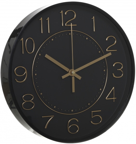 Часы настенные Optimal черно-золотой 30х30х4 см