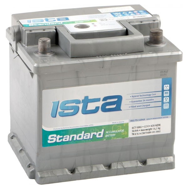 Аккумулятор Ista Standard Евро 50А 12 B (85749)
