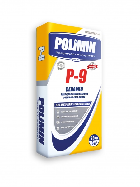 Клей для плитки Polimin P-9 Ceramic 25кг
