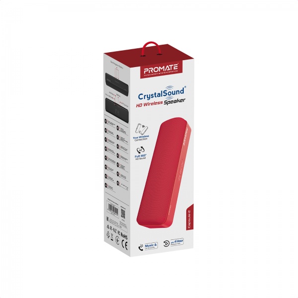 Акустическая система Promate Capsule-2 2.0 red (capsule-2.red)
