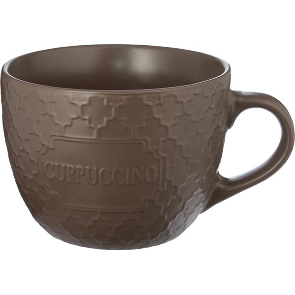 Чашка керамическая Sweet Cappuccino коричневая 480 мл