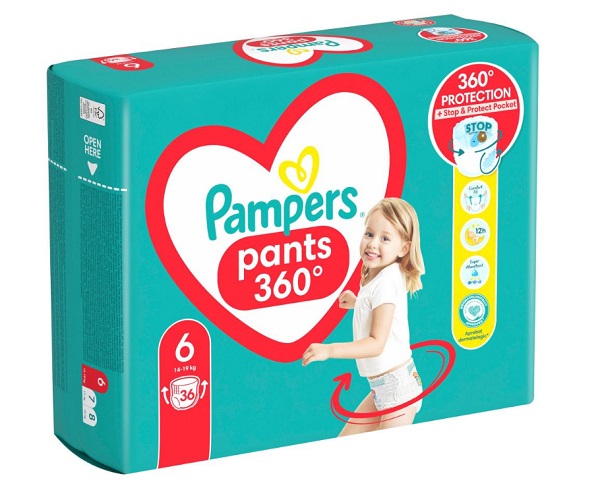 Подгузники-трусики Pampers Pants Розмір 6 14-19 кг 36 шт.